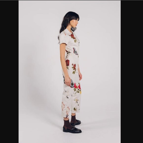 LENNI the Label Xeno Jumpsuit Romper - Beige Medium US 6 - Picture 3 of 8